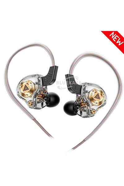 Choice سماعات أذن رمادية QKZ 15D بتقنية الصوت المحيطي الديناميكي، مزودة بمحرك...