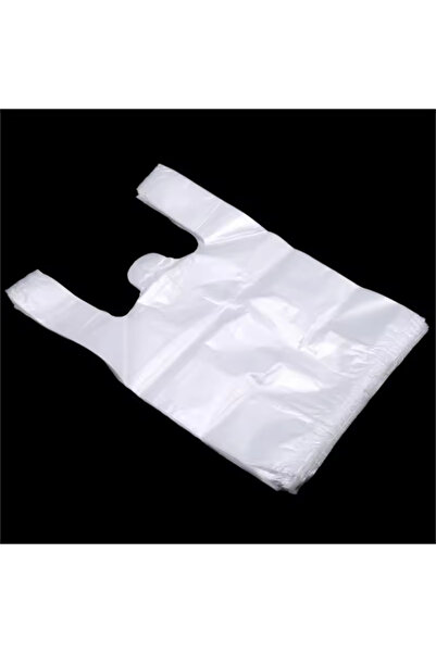 Choice 15 × 26 سم حقيبة تسوق بلاستيكية بيضاء 100 قطعة حقيبة تسوق شفافة أكياس ...