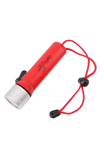 Choice مصباح يدوي أحمر قوي فائق السطوع مزود ببطارية، مناسب للغوص والصيد والتخييم في الهواء الطلق، مزود بإضاءة LED عالية السطوع.