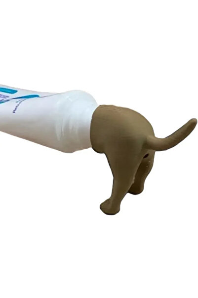 Choice موزع معجون أسنان على شكل مؤخرة كلب بني مضحك يتبرز، ملحقات حمام H