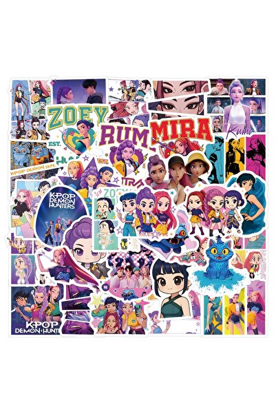 Choice B-55pcs 55-110Pcs ملصقات Kpop Demon Hunters ملصقات الرسوم المتحركة الر...