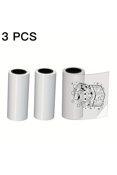 Choice1 3 لفات من ورق الطباعة الحرارية الشفاف ذاتي اللصق - ملصقات شفافة 57 مم...