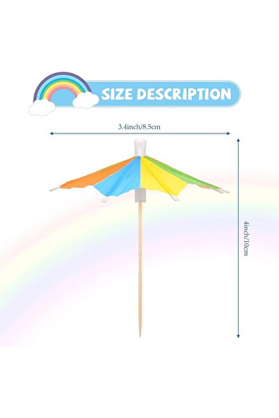 Choice 50pcs 50 Pcs Umbrellas Cocktail Umbrella Drink Picks Octagonal Star Sh...