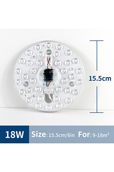 Choice لوحة إضاءة سقفية LED بيضاء دافئة 18 واط، 220-240 فولت، وحدة LED دائرية 12-36 واط، أبيض بارد، أبيض دافئ، طاقة