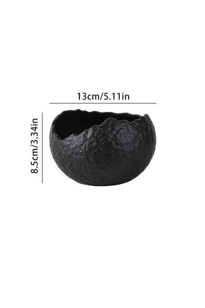 Choice 5 inch black 1Pc Asymmetrical Eggshell Bowl, High-End Dessert Bowl, Ce...