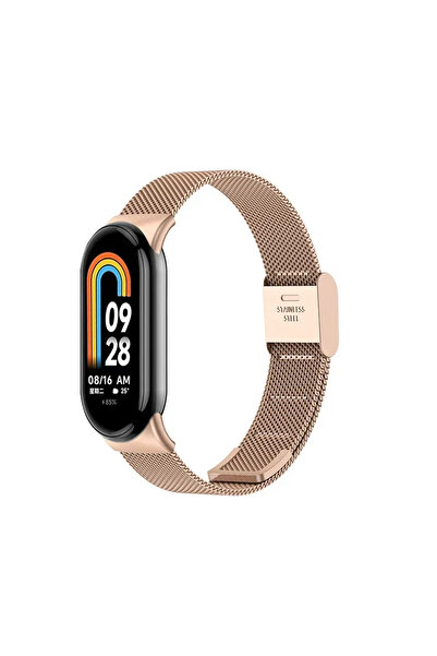 Choice سوار معدني شبكي من الفولاذ المقاوم للصدأ بديل لسوار Mi Band 9 الذكي