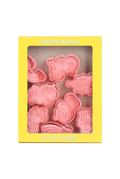 Choice 8 قطع/علبة قوالب تقطيع بسكويت على شكل وحيد القرن كرتوني، بلاستيكية ثلا...