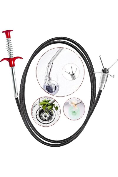 choice2 78.7Inch(2m) Drain Snake Clog Remover Tool 35/63/79 Inch, Flexible Si...