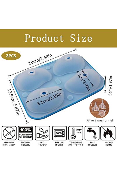 Choice قالب سيليكون ثلاثي الأبعاد على شكل مانجو، 4 تجاويف، قالب كيك موس شوكول...