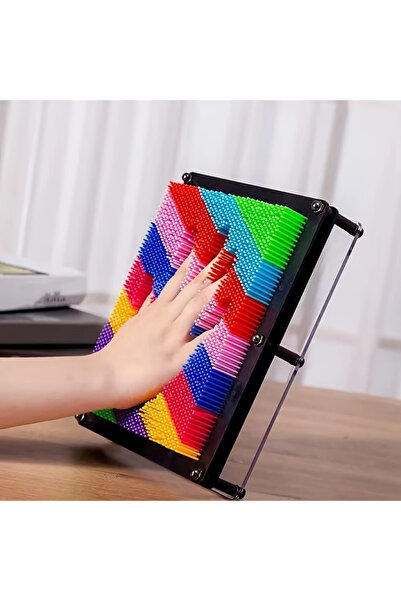 Choice Random Color 3D Pin Art Toys - Colorful Rainbow Creative Plastic Pin A...