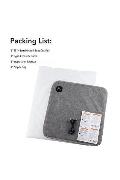 Choice وسادة تدفئة شتوية رمادية اللون للحيوانات الأليفة، مقاس 43×43 سم، قابلة...