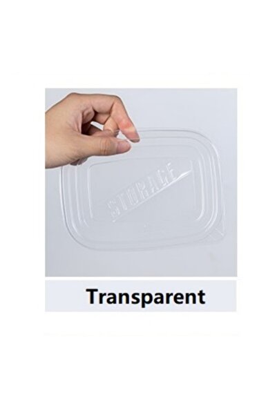 Choice ستة علب طعام بلاستيكية مستطيلة شفافة سعة 709 مل مع أغطية ملونة، مثالية...