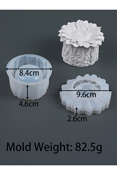 Choice مجموعة قوالب سيليكون لبرطمانات الشموع على شكل زهرة عباد الشمس، مصنوعة ...