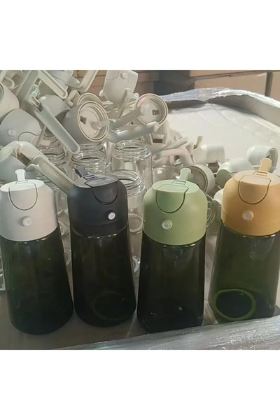 Choice قطعة واحدة من بخاخ زيت أسود 2 في 1 من الزجاج الداكن، زجاجة بخاخ سعة 47...