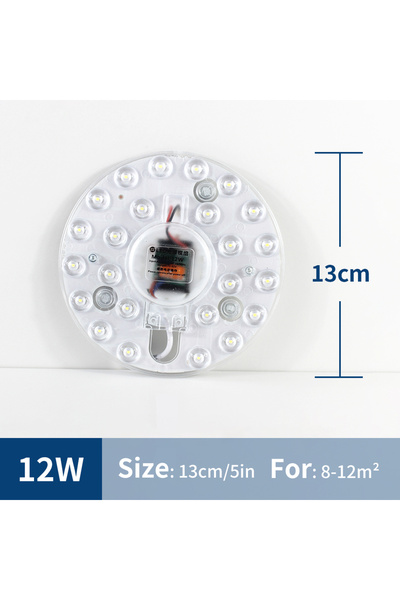 Choice لوحة إضاءة سقفية LED بيضاء دافئة 12 واط، 220-240 فولت، وحدة LED دائرية...