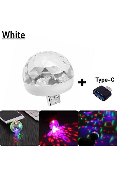 Choice مصباح سيارة LED أبيض من النوع C مزود بمنفذ USB من النوع C، مناسب للحفل...