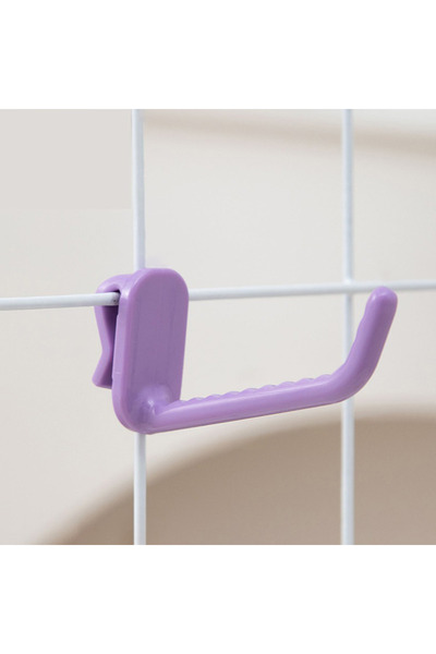 Choice 20 قطعة بنفسجية، 10-50 قطعة من خطافات أرفف السوبر ماركت، بلاستيكية، مجوهرات، وجبات خفيفة، ألعاب، جوارب، شبكة سلكية، أرفف جدارية