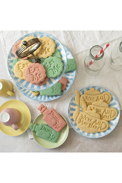 Choice قطاعة بسكويت "كلني" مقاس واحد، مستوحاة من أليس في بلاد العجائب، أدوات صنع البسكويت بنفسك