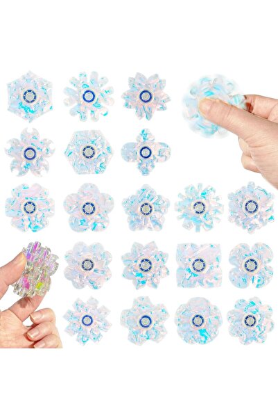 Choice1 30 قطعة (10-30 قطعة) من دبابيس دوارة ملونة على شكل ندفة ثلجية لأطراف ...