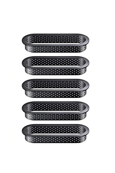 Choice قوالب تارت بيضاوية الشكل، 5 قطع، مصنوعة من ألياف الكربون، مقاومة للحرا...