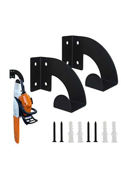 Choice رف أدوات أسود كبير - قطعتان، حامل منشار كهربائي جداري شديد التحمل، منظم أدوات جداري معدني