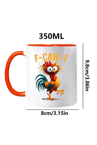 Choice 350ml White Funny Coffee Mug 350ml Ceramic Cup Rooster Design for Men Women Friends Family Coworkers