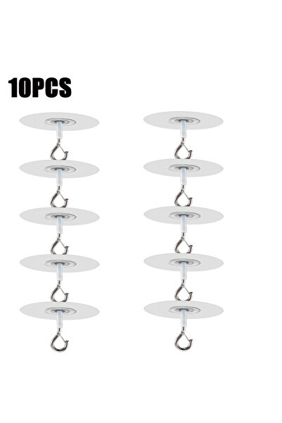 Choice خطافات سقف لاصقة شفافة - 10 قطع، من 1 إلى 20 قطعة، خطافات لاصقة شديدة ...