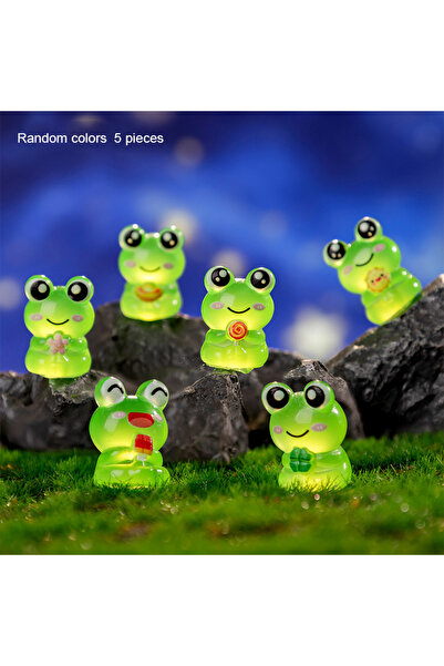 Choice مجموعة من 5 قطع و10 قطع من تعليقات الضفدع المبتسم المضيء اللطيف المصنو...