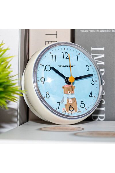 Choice ساعة حائط صغيرة لاصقة، مقاومة للماء والضباب، مناسبة للحمام والمطبخ والمرحاض، ساعة كوارتز صغيرة