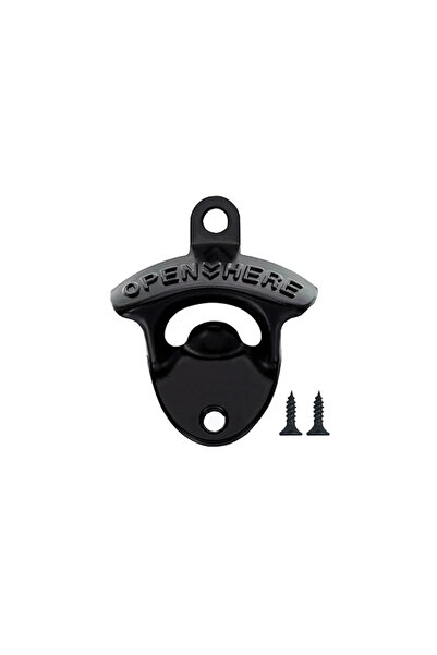 Choice فتاحة زجاجات نحاسية سوداء تُعلق على الحائط، بتصميم عتيق، مصنوعة من سبي...