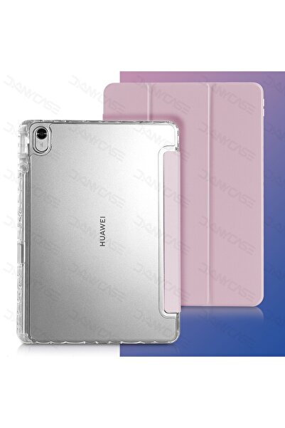 Choice جراب وردي لجهاز هواوي ميت باد 11.5 بوصة (موديل 2025) مع حامل قلم شفاف