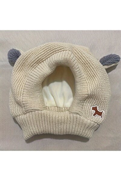 Choice قبعة شتوية دافئة للكلاب والقطط، مصنوعة من قماش محبوك، بلون بيج، مزودة ...