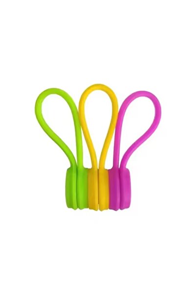 Choice أربطة كابلات مغناطيسية متعددة الألوان قابلة لإعادة الاستخدام، منظم أسل...