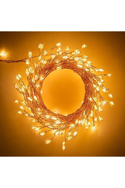 Choice 500 مصباح LED، طول 18 مترًا، لون أبيض دافئ، سلسلة إضاءة مقاومة للماء ب...