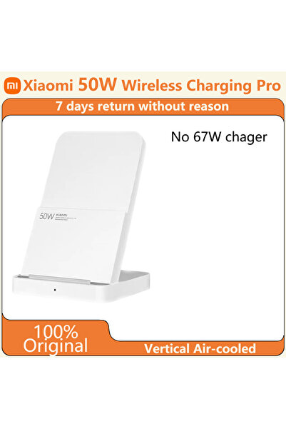 Xiaomi NO 67W Charger nobox Original 50W Pro Vertical Air-cooled Wireless Charging Fast Charging Qi Stand