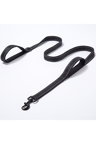 Choice XL-180cm black Long Traffic Padded Two Handle Heavy Duty Double Handle Nylon Dog Leash For Training