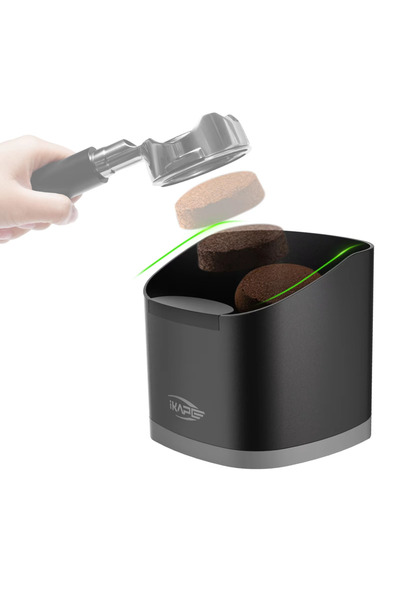 Choice صندوق طرق القهوة IKAPE V2 أسود، منظم بقايا قهوة الإسبريسو، صندوق طرق ق...