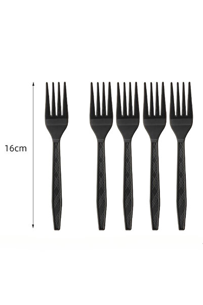 Choice4 24pcs forks Solid Black Theme Cutlery Birthday Party Paper Disposable...