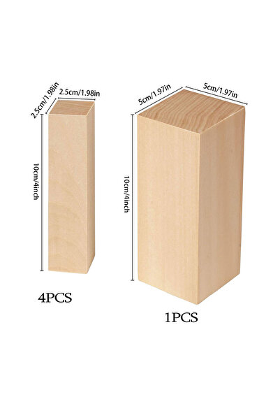 Choice1 ٥ قطع/٥/٦/١٠ قطع من خشب الزيزفون المنحوت، أسود، فلين طبيعي، أعمال يدو...