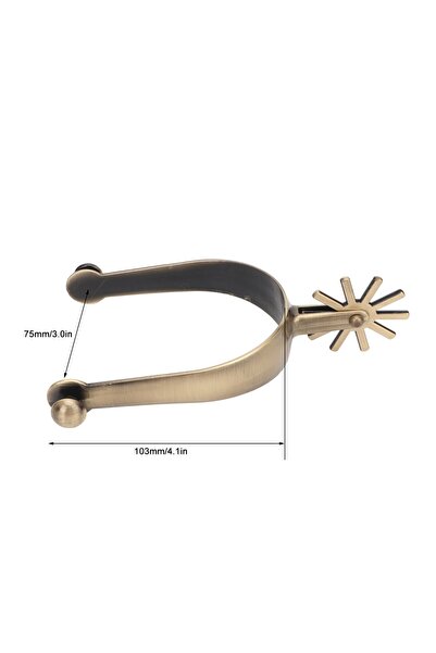 Choice As picture 1 Pair Western Cowboy Spurs Vintage Zinc Alloy Rust Proof Horse Spurs with Gear for Men