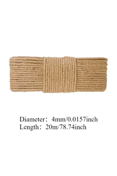 Choice 4mm-20m DIY Sisal Rope for Cat Trees Scratching Post Toy Cat Climbing Frame Replacement Rope for Cat