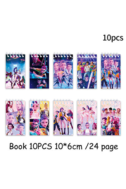 Miniso Random 10PCS 10/1Pcs Kpop Huntri/X Mini Spiral Pocket Notebooks Memo Pad Coil Booklet Notepads Idol