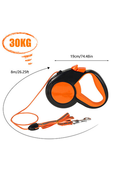 Choice Orange 8M 8M 50kg Dog Leash Automatic Retractable Nylon Leads Extending Outdoor Walking Running Lead