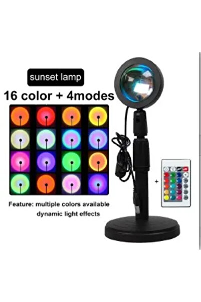 Heinast 16 نوعًا من مصابيح الإضاءة الليلية، مصباح غروب الشمس، مصباح ليلي متعد...