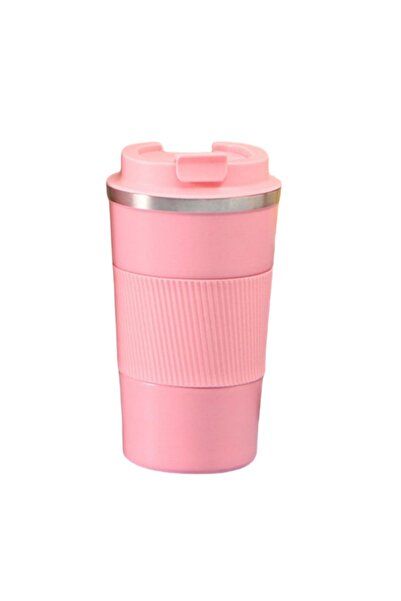 Choice كوب حراري وردي اللون سعة 380 مل، مصنوع من الفولاذ المقاوم للصدأ، معزول...