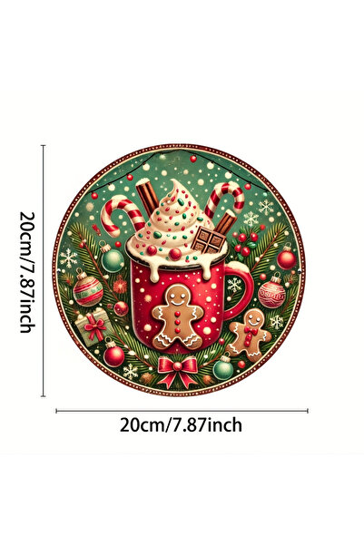 Choice لوحة نقش من رقائق الألومنيوم السوداء بنمط عيد الميلاد، مقاس 8×8 بوصة (20×20 سم)، مقاومة للماء والبهتان.