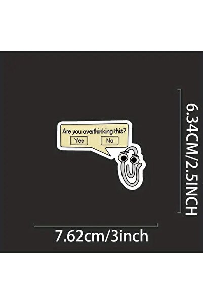 Choice ملصق علاجي فكاهي من HAILUREY، قطعة واحدة، "هل أبالغ في التفكير؟" - ملصق متين