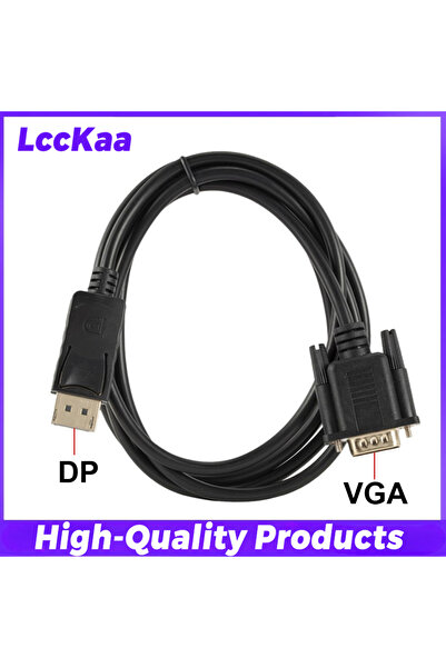 Choice محول DisplayPort إلى VGA بطول 1.8 متر، يدعم دقة Full HD 1080P لأجهزة ا...