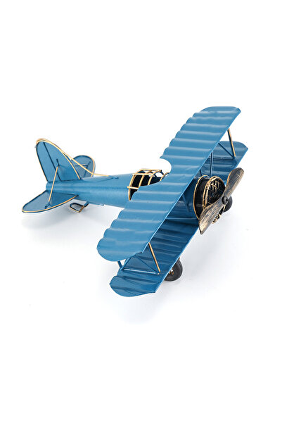 Choice Blue Retro Iron Metal Aircraft Model Vintage Airplane Metal Plane Orna...