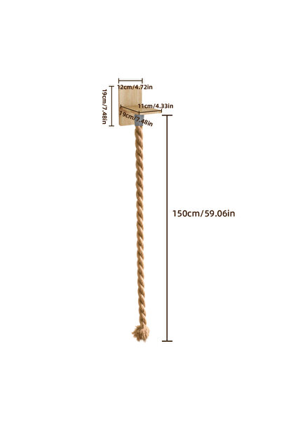 Choice Large Wall-mounted Cat Scratcher - Thick Jute Rope, Durable Climbing Tower for Indoor Cats. Interact